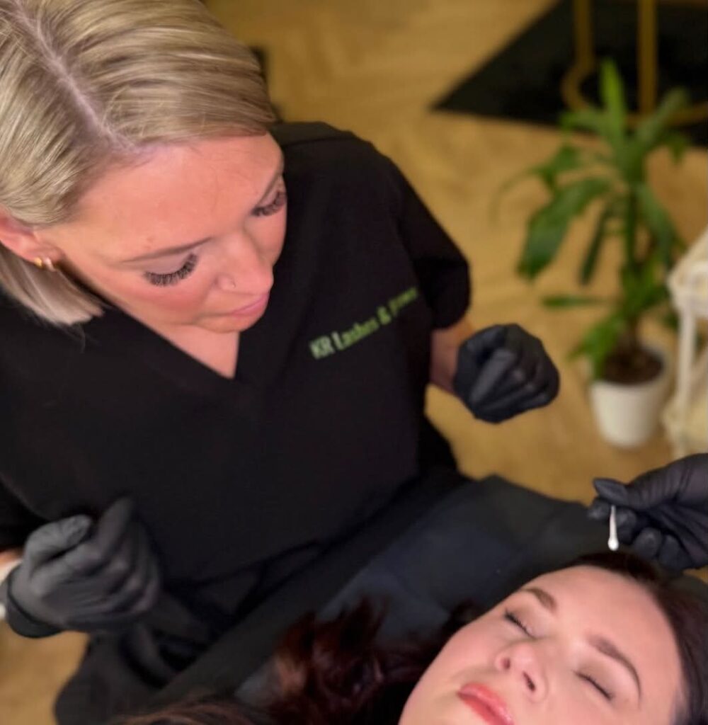 beauty technician working
